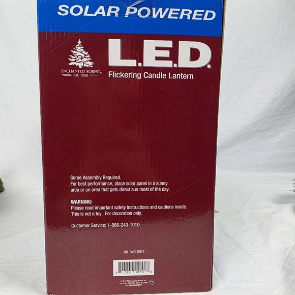 Enchanted Forest Solar LED Flicker Candle Lantern White - Picture 6 of 8